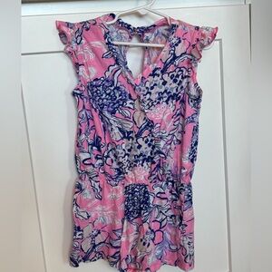 Lilly Pulitzer Girls Romper Size Medium (girls size 6-7)